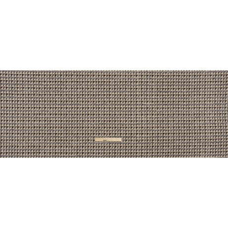 Heavy Polyester Woven with Short Fringe - Ivory and Brown Triangles - Deadstock