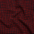 Metallic Tweed - Red and Navy Houndstooth - Deadstock