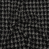 Crepe Polyester Woven - Black and White Plaid - Deadstock