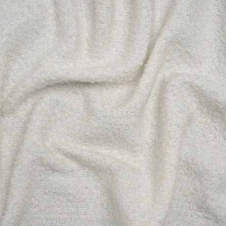 Wool Blend Boucle - White - Deadstock