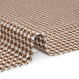 Metallic Tweed - Cream and Brown Houndstooth - Deadstock