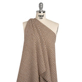 Metallic Tweed - Cream and Brown Houndstooth - Deadstock