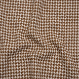 Metallic Tweed - Cream and Brown Houndstooth - Deadstock