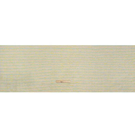 Polyester Tweed with Short Fringe - Pastel Pink, Yellow and Blue Striations - Deadstock