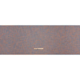 Polyester Woven - Blue, Orange and White Plaid - Deadstock