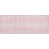 Tweedy Polyester Woven - White and Pink Ribbon Windowpane Checks - Deadstock