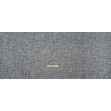 Polyester Tweed with Clear Eyelash Fringe - Blue, White and Black Abstract - Deadstock