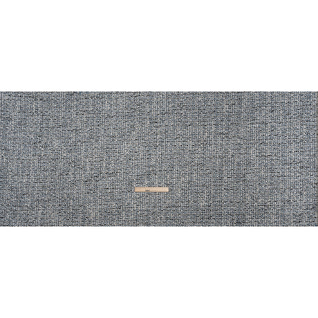 Polyester Tweed with Clear Eyelash Fringe - Blue, White and Black Abstract - Deadstock