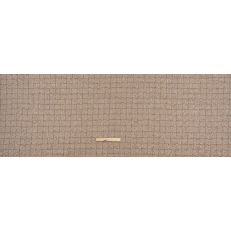 Polyester Tweedy Woven - Dusty Mauve and Taupe Ribbed Windowpane Check - Deadstock