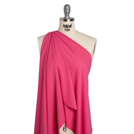 Stretch Nylon Swimwear Tricot - Hot Pink - Designer Deadstock