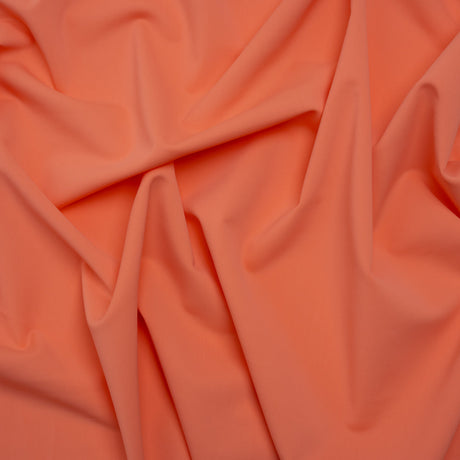 Stretch Nylon Swimwear Tricot - Coral Orange - Designer Deadstock