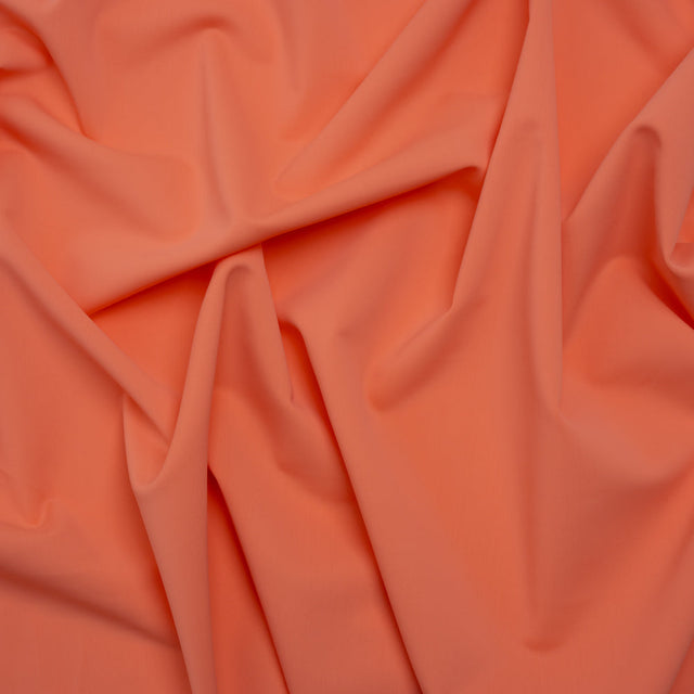 Stretch Nylon Swimwear Tricot - Coral Orange - Designer Deadstock