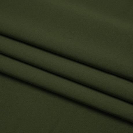 Stretch Nylon Interlock Knit - Olive Green - Designer Deadstock