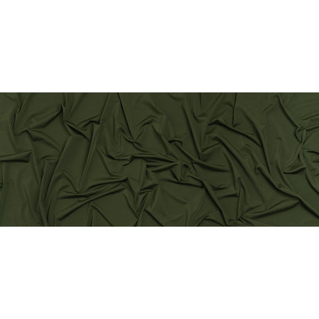 Stretch Nylon Interlock Knit - Olive Green - Designer Deadstock