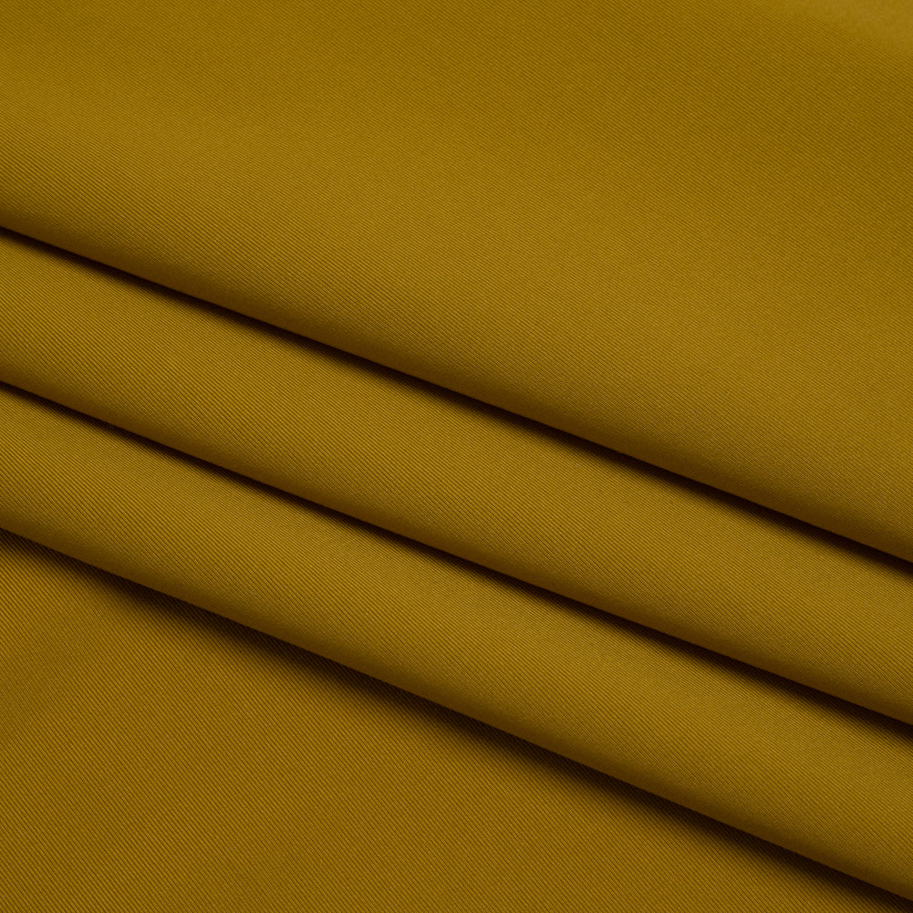 Stretch Nylon Interlock Knit - Golden Olive - Designer Deadstock