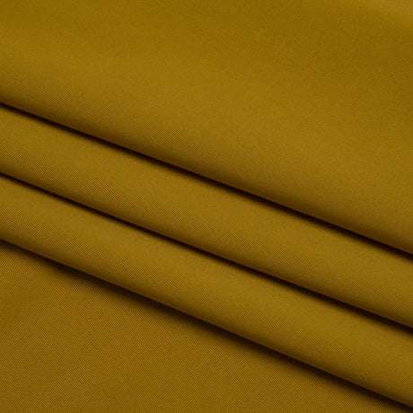 Stretch Nylon Interlock Knit - Golden Olive - Designer Deadstock