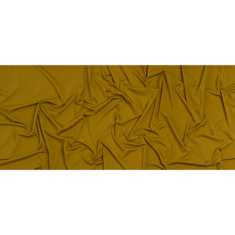 Stretch Nylon Interlock Knit - Golden Olive - Designer Deadstock