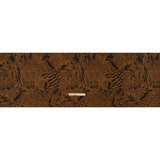Stretch Nylon Jersey - Warm Tan and Black Tiger Stripes - Designer Deadstock