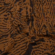 Stretch Nylon Jersey - Warm Tan and Black Tiger Stripes - Designer Deadstock