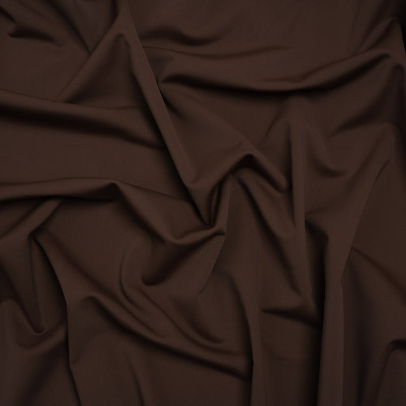 Stretch Nylon Swimwear Tricot - Chocolate Brown - Designer Deadstock