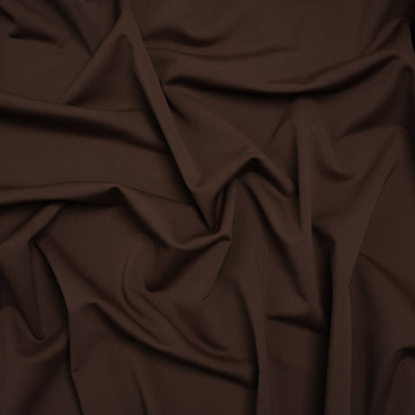 Stretch Nylon Swimwear Tricot - Chocolate Brown - Designer Deadstock