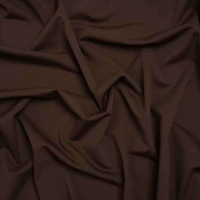 Stretch Nylon Swimwear Tricot - Chocolate Brown - Designer Deadstock