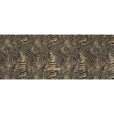 Stretch Nylon Interlock Knit - Beige and Black Zebra Stripes - Designer Deadstock