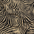 Stretch Nylon Interlock Knit - Beige and Black Zebra Stripes - Designer Deadstock