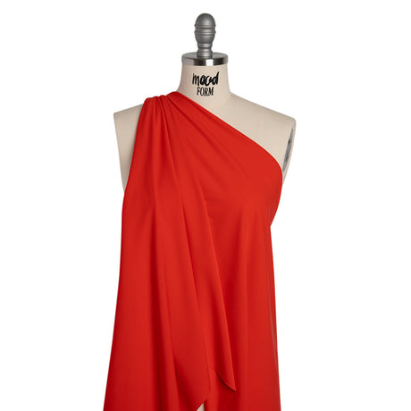 Stretch Nylon Swimwear Tricot - Red - Designer Deadstock