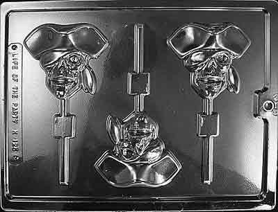 Pirate Skull Lolly Chocolate Mold - LPK126