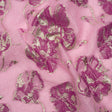 Metallic Brocade - Pink, Magenta and Gold Flowers on Flowers