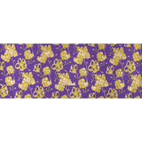 Metallic Brocade - Purple, Yellow and Gold Flowers on Flowers