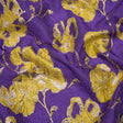 Metallic Brocade - Purple, Yellow and Gold Flowers on Flowers