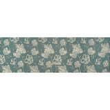 Metallic Brocade - Dusty Teal, Aqua and White Gold Flowers on Flowers