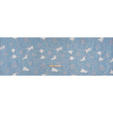 Metallic Burnout Brocade - Sky Blue and Baby Pink All-Over Outlined Flowers
