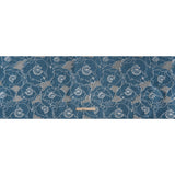 Metallic Burnout Brocade - Country Blue and Silver All-Over Outlined Flowers