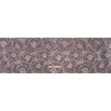 Metallic Burnout Brocade - Plum Purple and Gold All-Over Outlined Flowers