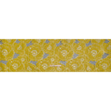 Metallic Burnout Brocade - Gamboge Yellow and Silver All-Over Outlined Flowers