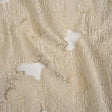 Metallic Burnout Brocade - Pale Beige and Gold All-Over Outlined Flowers