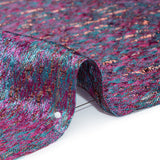 Metallic Brocade - Magenta, Turquoise and Rose Gold Mottled Abstract