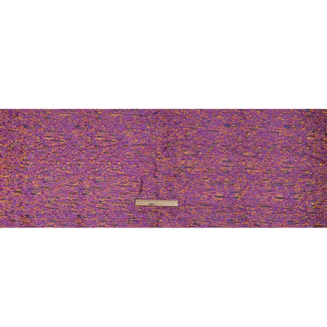 Metallic Brocade - Purple, Royal Blue and Yellow Gold Mottled Abstract