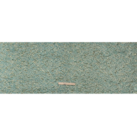 Metallic Brocade - Sky Blue, Turquoise and Gold Mottled Abstract