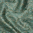 Metallic Brocade - Sky Blue, Turquoise and Gold Mottled Abstract