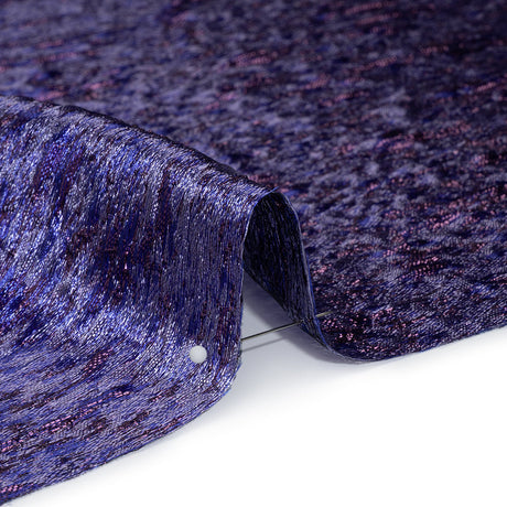 Metallic Brocade - Periwinkle, Royal Blue and Purple Mottled Abstract