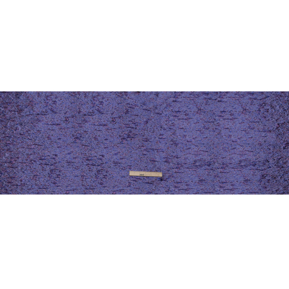 Metallic Brocade - Periwinkle, Royal Blue and Purple Mottled Abstract