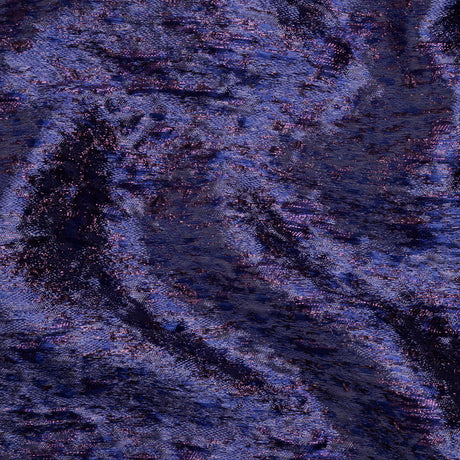 Metallic Brocade - Periwinkle, Royal Blue and Purple Mottled Abstract