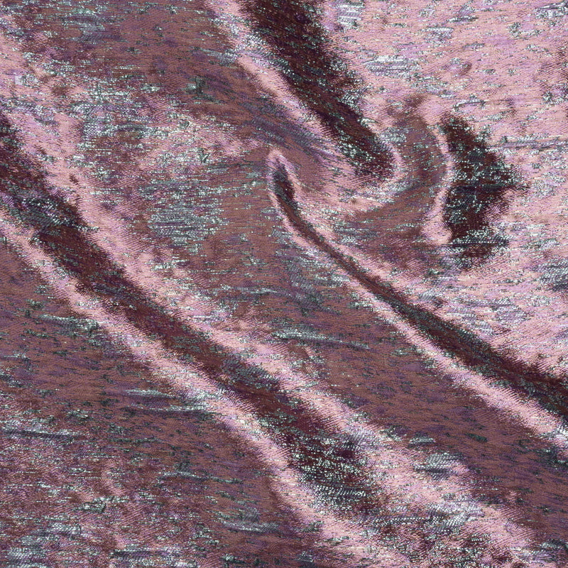 Metallic Brocade - Peach, Pale Pink and Sky Blue Mottled Abstract