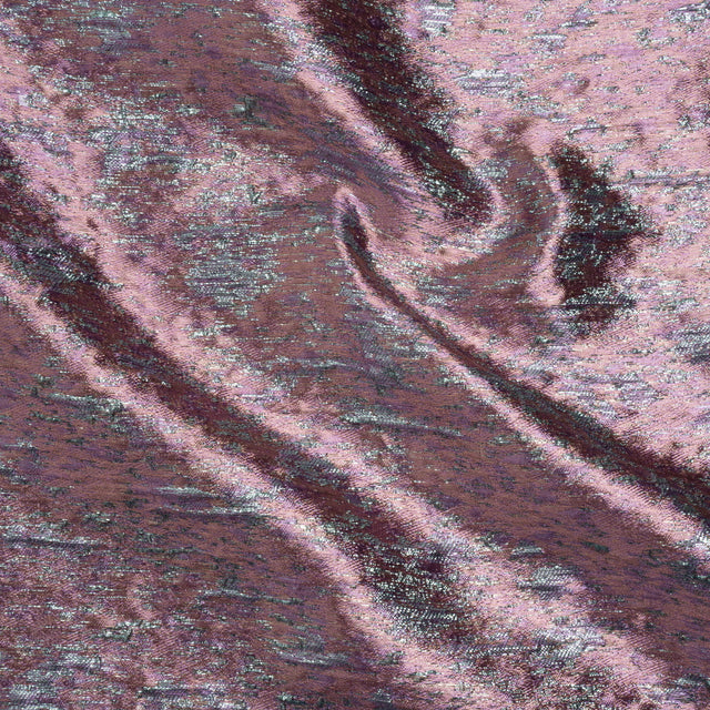 Metallic Brocade - Peach, Pale Pink and Sky Blue Mottled Abstract