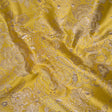 Metallic Brocade - Sunshine Yellow and Gold Flower Garden