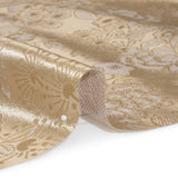 Metallic Brocade - Light Mauve, Pale Beige and Gold Flower Garden